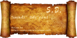 Saskó Dániel névjegykártya